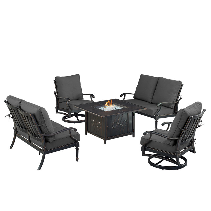 Paidi Outdoor 5 - Piece Conversation Set, Black