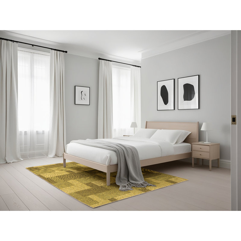 Tapis brun en laine Kylan, Rectangle 5 pi x 7 pi