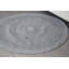 Tapis gris en coton tressé rond fait main