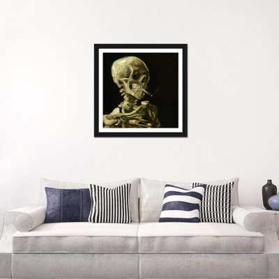 «Head of a Skeleton with a Burning Cigarette» par Vincent Van Gogh, impression sur toile