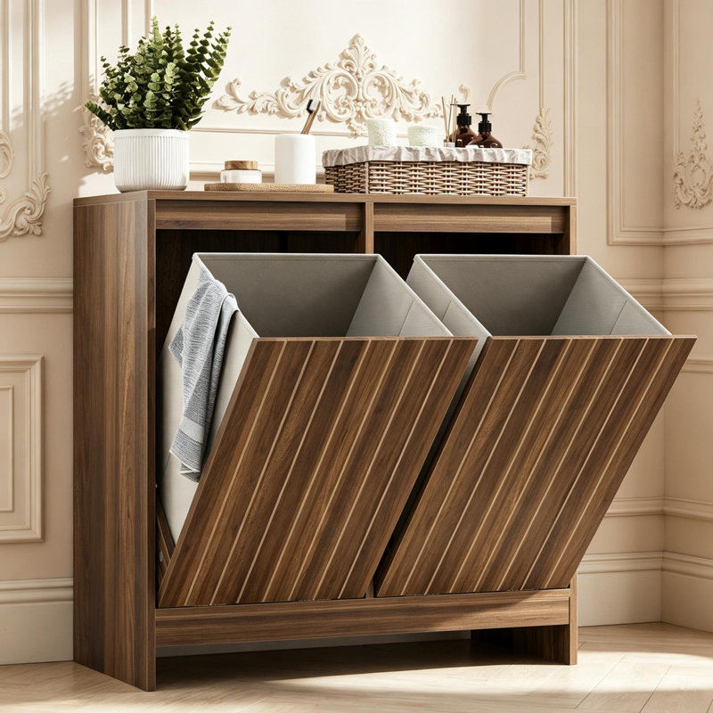 Laundry Hamper, Walnut