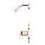 Garniture de douche Colfax, pomme de douche non incluse avec nickel poli-130675607