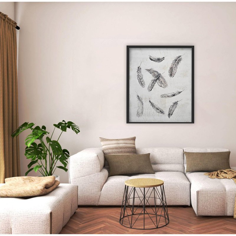 "Falling Shadows", art mural sur toile, Cadre flottant noir, H 16 po x l 12 po