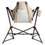 Chaise de camping, pliante portative avec coussin et porte-gobelet, pour adultes, chaise de camping kaki 2 pièces, tissu respirant à bascule, utilisation à l'extérieur,