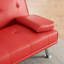 Canapé-lit pliant double en cuir rouge 67 po avec table basse 67 pouces