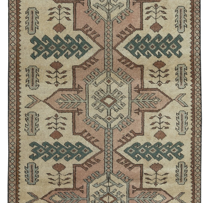 Tapis de couloir rétro en laine fait à la main vintage pour couloir