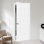 Porte affleurante en bois standard 5 lignes à noyau lisse moderne sans apprêt blanc Modern