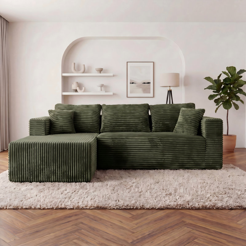 Boneless 92.5'' Modular Sectional Sofa, Cloud Sectional Couch With Deep Seat, Modern Modular L-shape Sofa Couch With Chaise,upholstered Couches For Living Room Bedroom,no Assembly