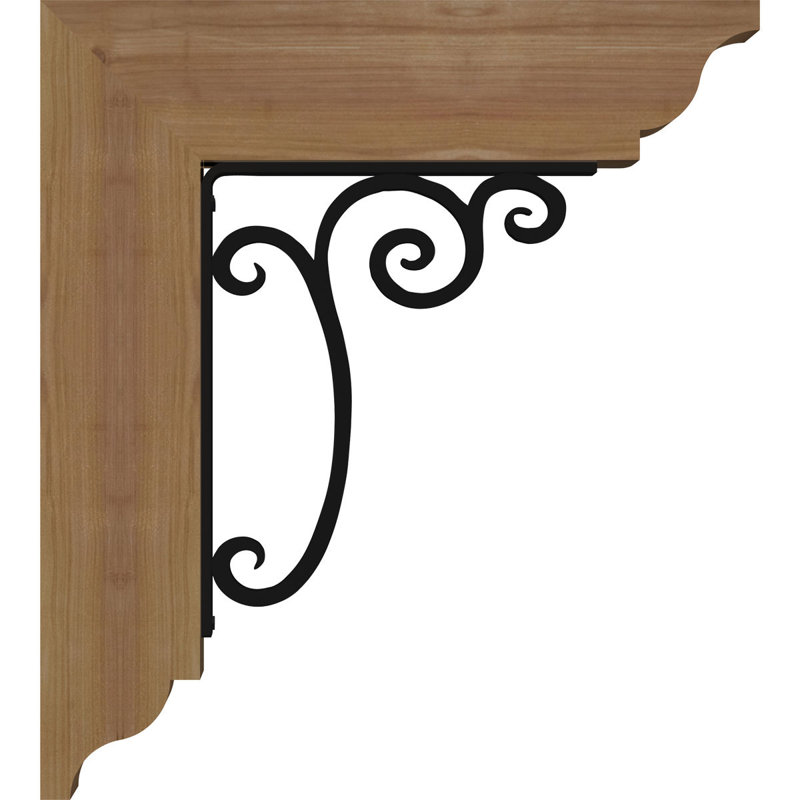 Avery 8" Triple Brace Ironcrest Bracket, 14"H x 11 1/2"D, 3 1/2"W x 2"T Western Red Cedar (Smooth)