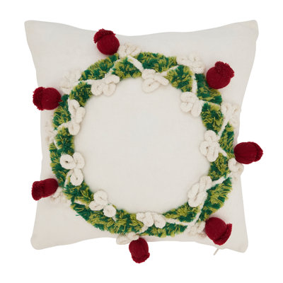 Housse de coussin en coton Wreath