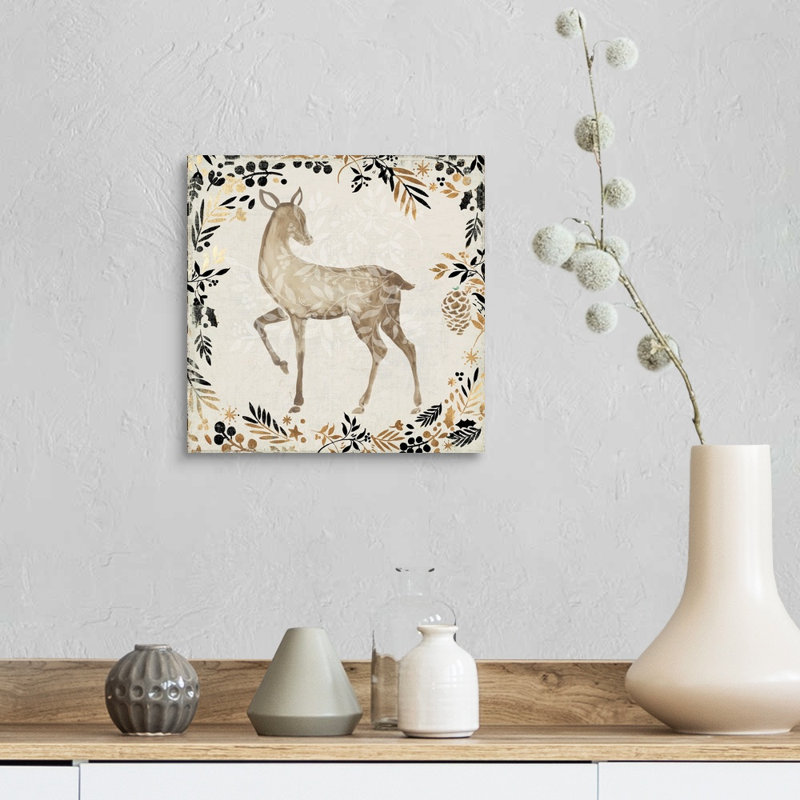 Prancer-reproduction d’art sur toile, H 12 po x l 12 po x P 1,25 po, Toile tendue