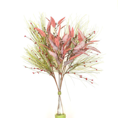 36 po. Tige artificielle de baies en forme d'herbes artificielles pour Noël, décoration de vase
