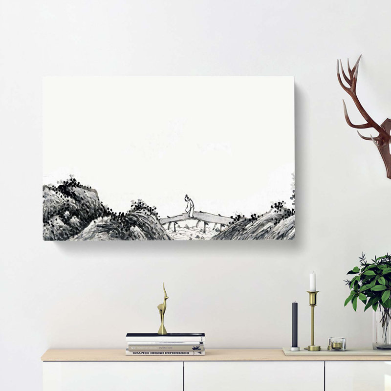 Landscape Vol.11 by Shen Zhou - Wrapped Canvas Painting, 40cm H x 60cm W x 3cm D