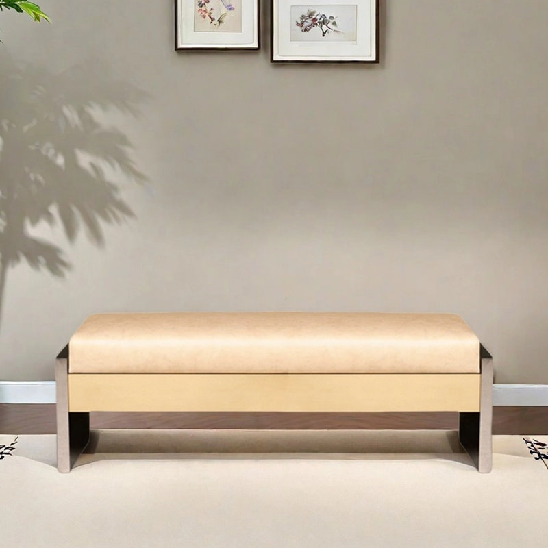 Banc simple pour vêtements, H 17,72 po x l 59,06 po x P 19,69 po