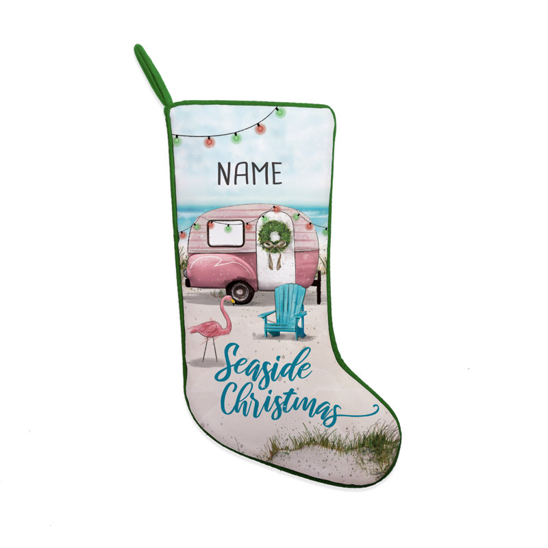 Seaside Personalized Trim Stocking, Yes