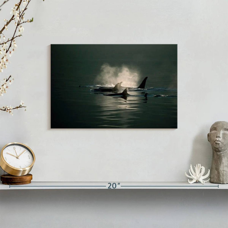 Brampt Orca Whale Pod, 8" H x 12" W