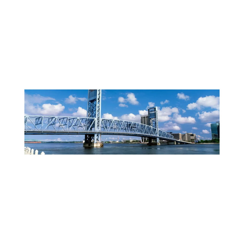 Main Street Bridge, Jacksonville, Florida, USA 1 Piece Wrapped Canvas Panoramic Wall Art