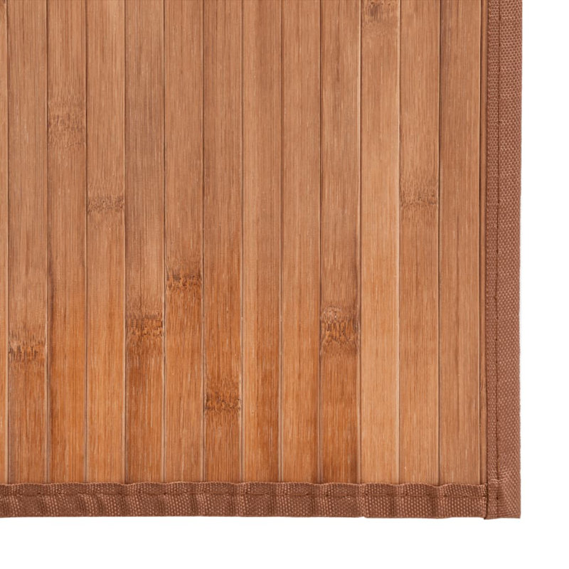 Tapis en polypropylène naturel, bambou vidaXL, Tapis de couloir 23,6 po x 393,7 po
