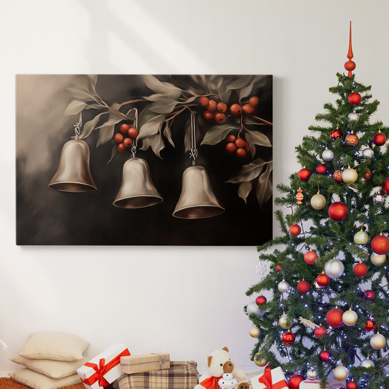 Art des Fêtes de Noël - Toile tendue avec châssis - Série 3-CLVI, H 12 po x l 18 po