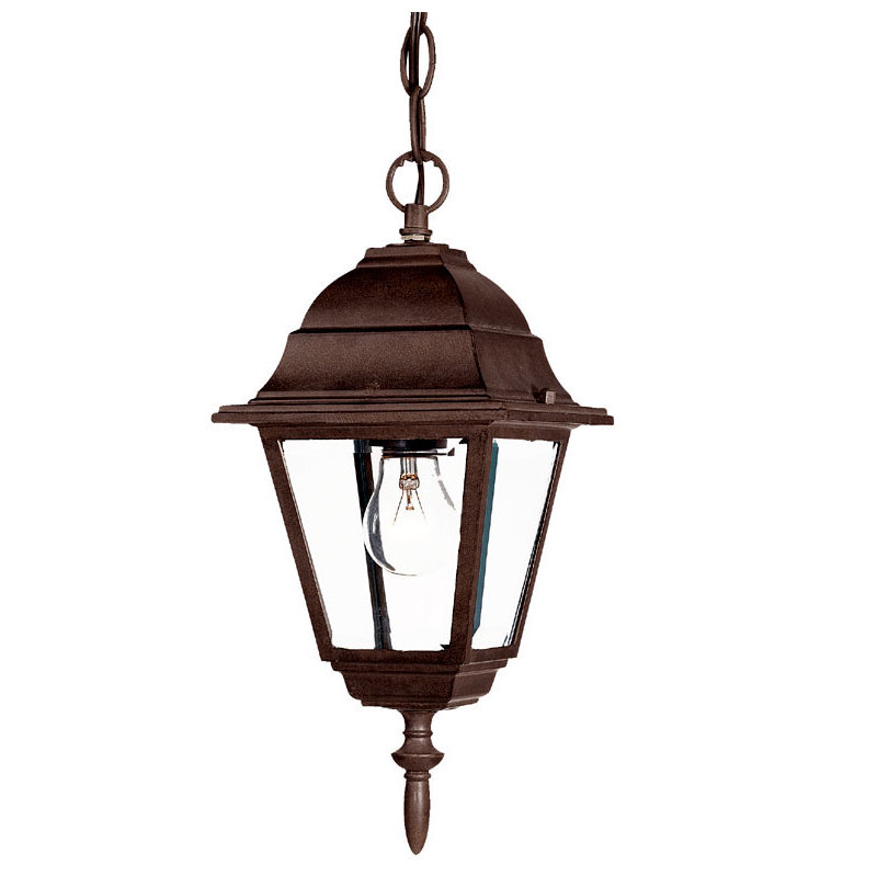 Ledbetter Outdoor Hanging Lantern, Burled Walnut