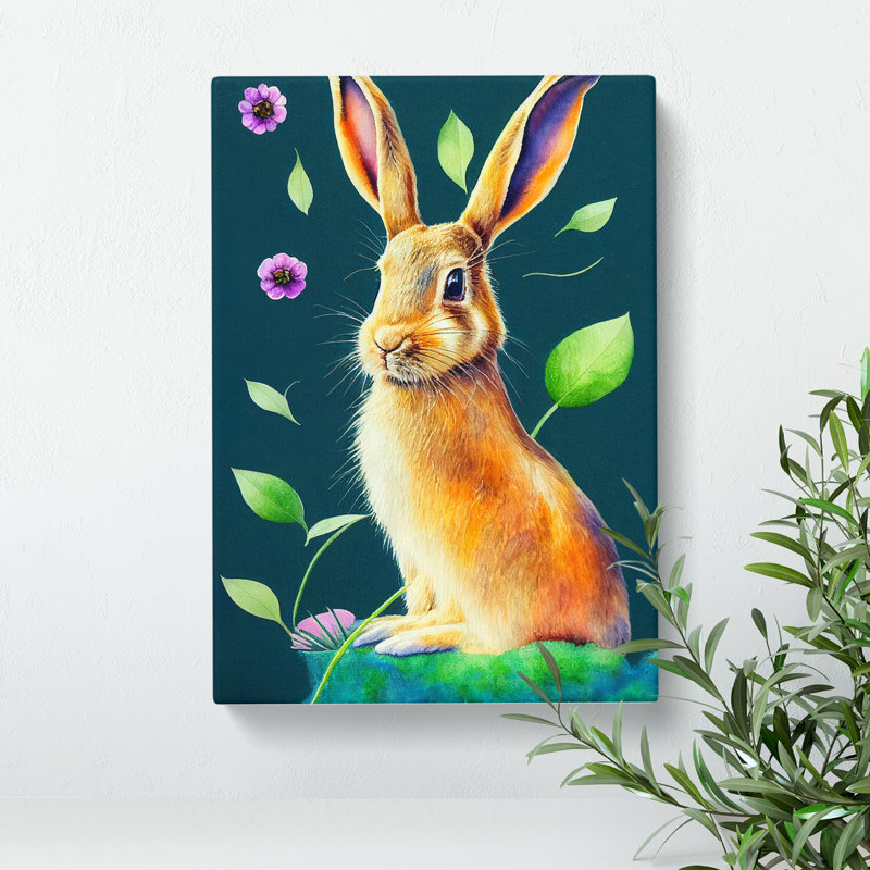 Magnificent Hare - Wrapped Canvas, 50cm H x 35cm W x 3cm D
