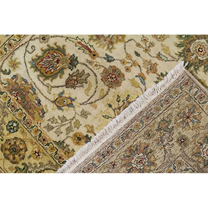 Hand-Knotted High-Quality Cream and Beige Area Rug