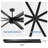 Ikera 100'' Large Windmill Ceiling Fans with Remote, Quiet Reversible DC Motor, 8 Aluminum Blades, Timer, for High Ceiling Commercial & Large Indoor Spaces, Warehouse,Black-1756607265