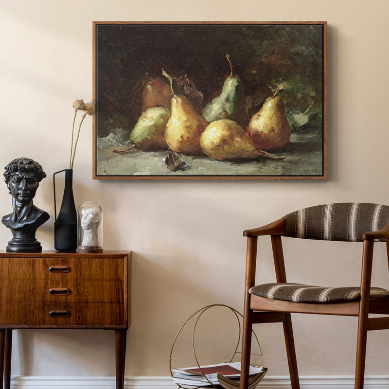Botanique rétro - LXVII, H 25 po x l 37 po x P 2 po, Walnut Floater Framed Canvas