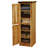 Fireside Lodge Hickory Log Linen Cabinet - 18-inch Width - Two Single Doors - Hinged Left - Natural-1762527757-1762527754-1762714270