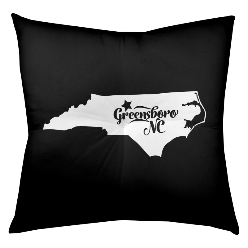 Coussin de plancher touffeté, 26 po x 26 po, Noir, Greensboro