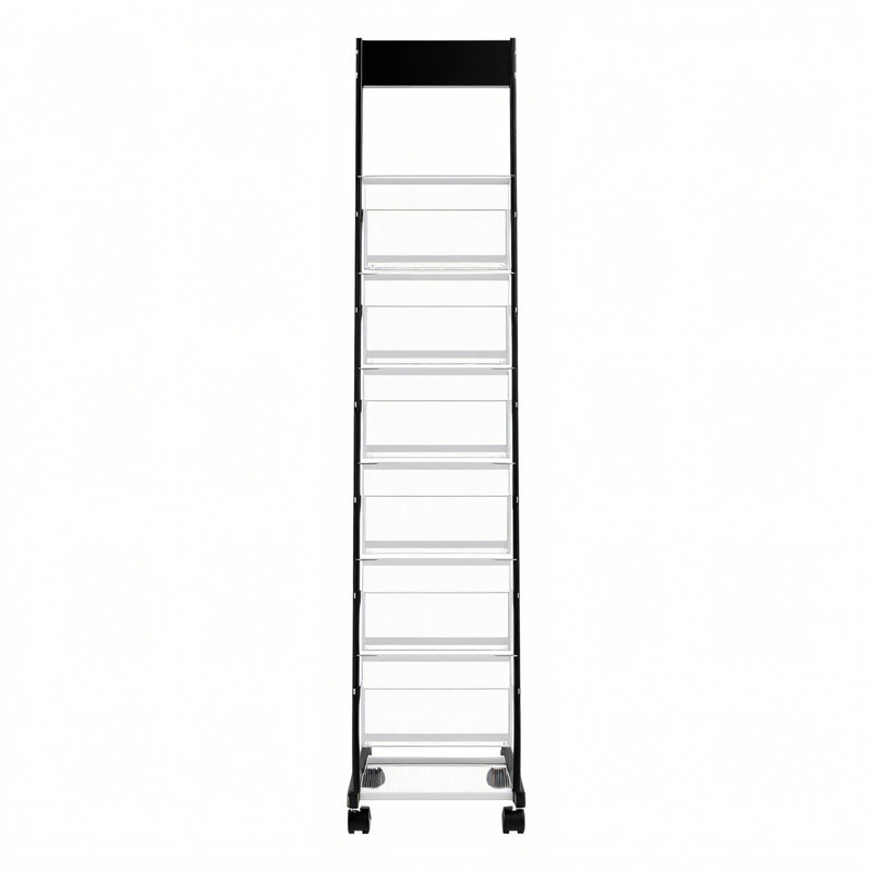 Présentoir à dépliants, H 4,33 po x l 29,57 po x P 18,7 po, Noir blanc