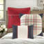 Ensemble de literie 6 pièces Farmhouse, conception à chevrons en polyester pour les chambres confortables