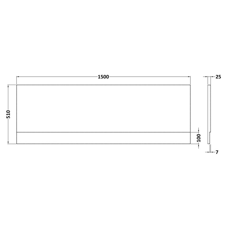 Bath Panels Front Panel, 51cm H x 150cm W