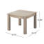 Table d'appoint en bois, gris - minimaliste avec lattes, plateau de table à lattes 20,25 po x 15 po 20,25 15,43 po
