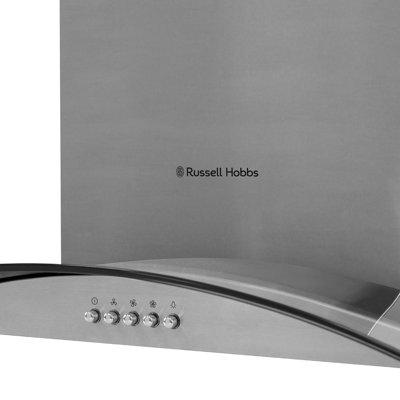 Russell Hobbs Rhgch901ss-m/01 90cm Wide Stainless Steel & Glass Chimney Cooker Hood