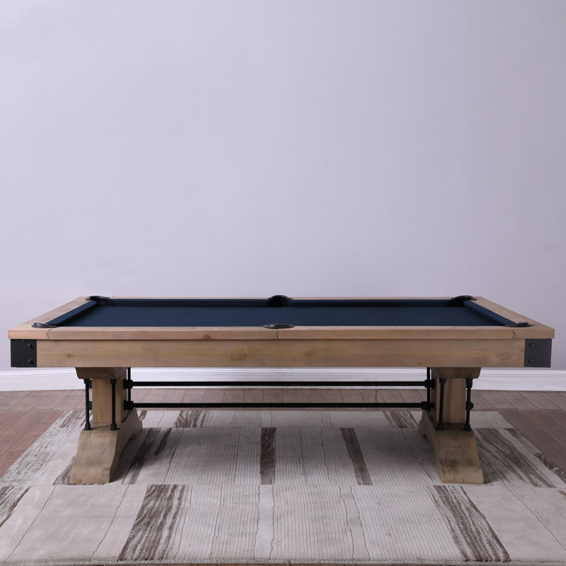 Table de billard Manchester, Bleu marine résistant à l'eau, Oui, Naturel patiné