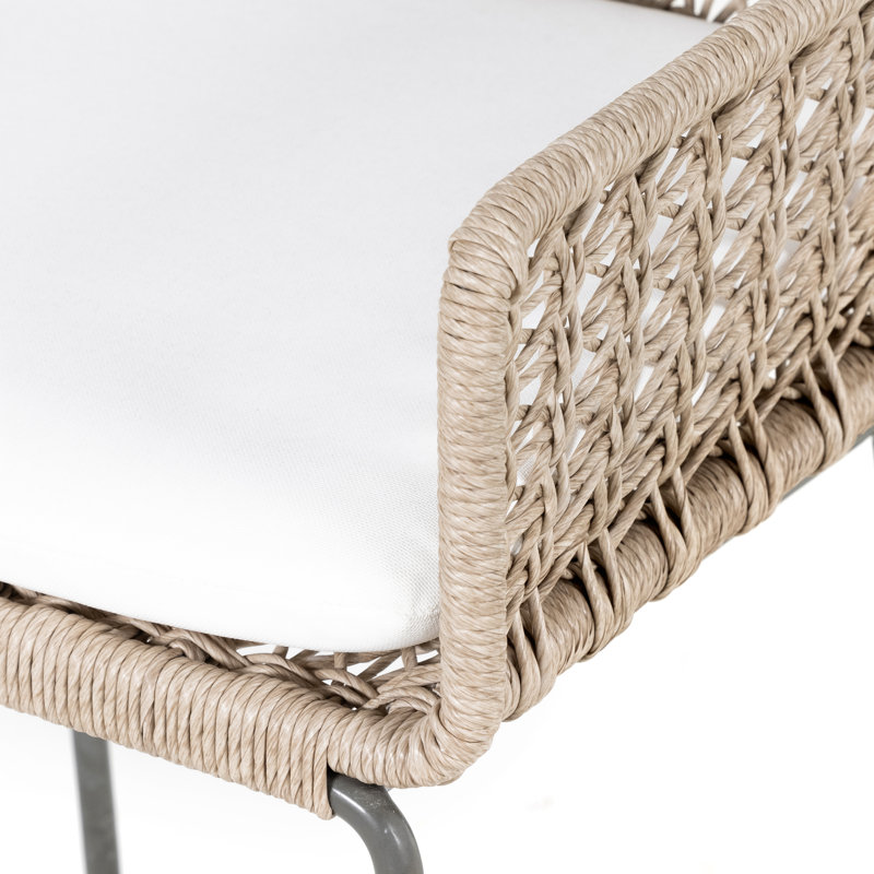 Bandera Outdoor Bar Stool, Beige/Gray, 30"