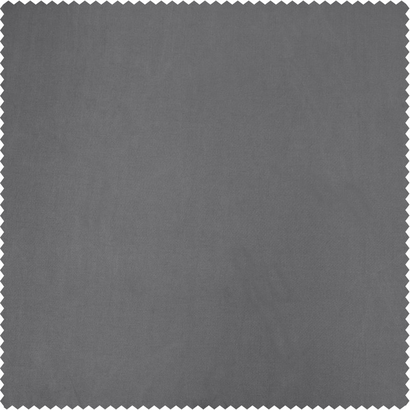 Avedon Rod Pocket Blackout Thermal Faux Silk Taffeta Single Curtain Panel, Platinum, 50" W x 96" L