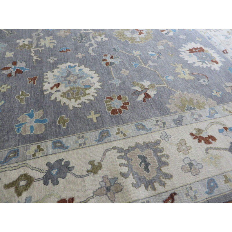 Tapis unique gris de 11 pi 10 po x 14 pi 11 po