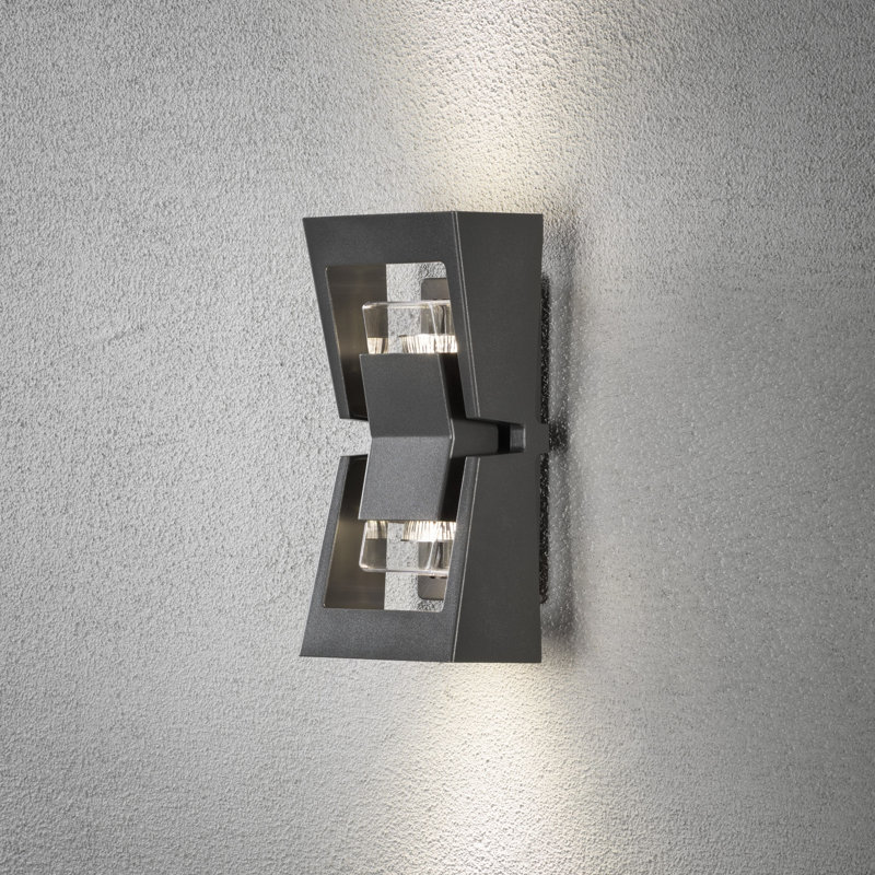 Potenza Outdoor Sconce, Lacquered Anthracite
