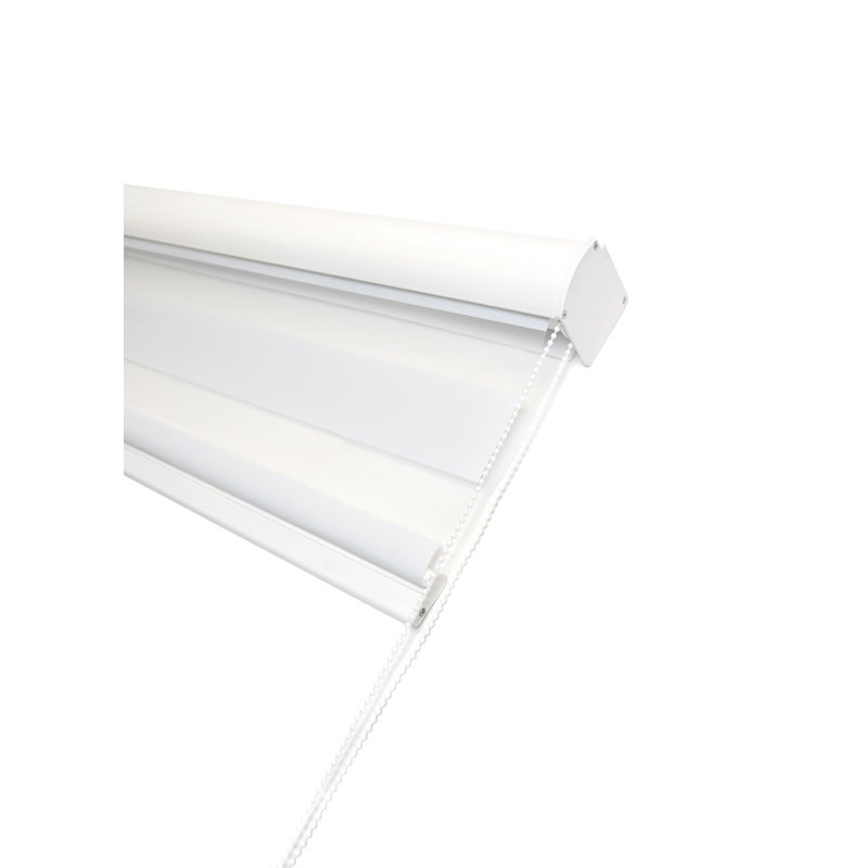 Store à motif de zèbre de taille personnalisée pour fenêtres d'intérieur Pinecrest Home Goodies, l 33 po x L 78 po, Blanc