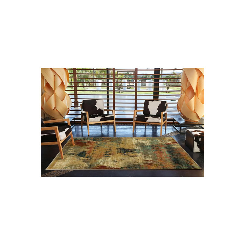 Pastel Painted Modern Patterned Decorative Machine Washable Rug, Runner 2'6" x 6'7" Rug Pad Included