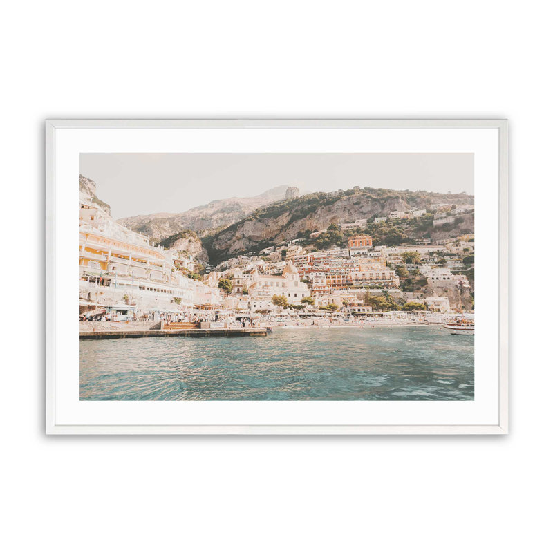 Coastal Splendor, impression roulée, sans cadre, Cadre simple blanc opaque, H 12 po x l 15 po x P 1,25 po