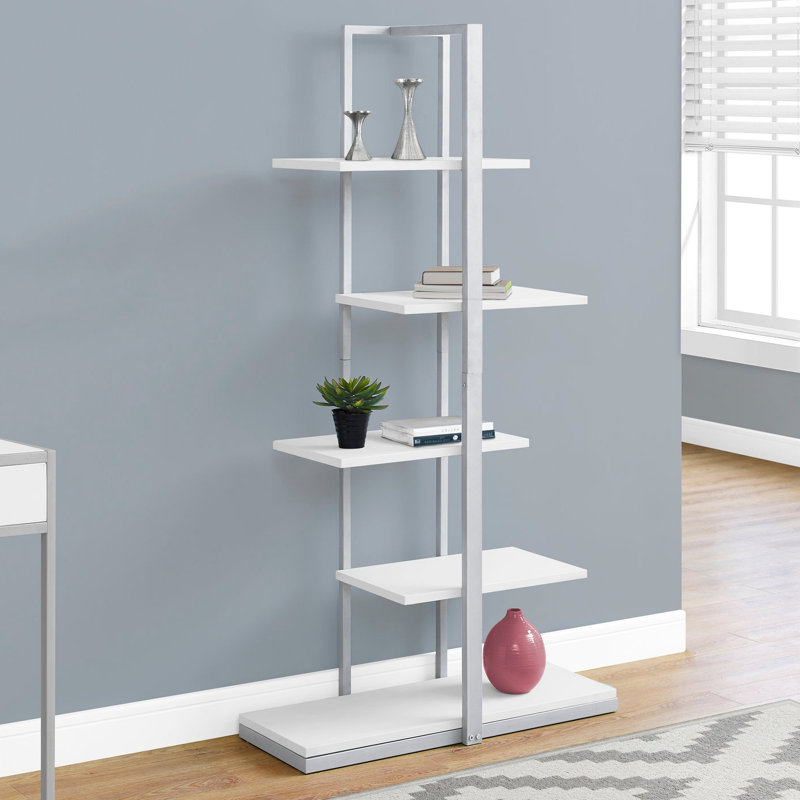 Bibliothèque, bibliothèque, étagère, 5 niveaux, h 60 po, bureau, chambre à coucher
