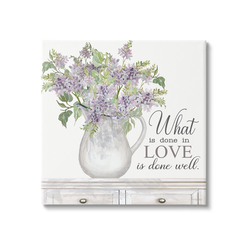 Do With Love Lilies, Plaque murale, H 17 po x l 17 po x P 1,5 po