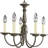 Francesville 5 - Light Steel Dimmable Chandelier-17126412