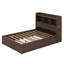 Lit plateforme avec rangement et tablettes coulissantes, lit gigogne et 2 tiroirs-246418331