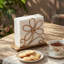 Porte-serviettes autoportant en métal avec motif floral pour table de salle à manger