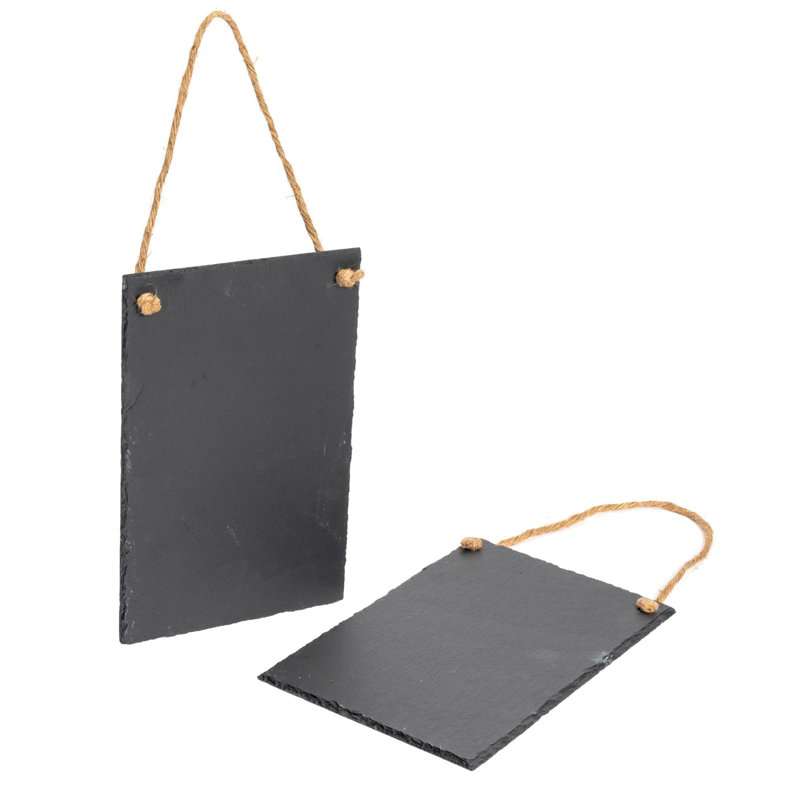 Nicola Spring - Slate Hanging Notice Boards - 20 x 30cm - Set of 2