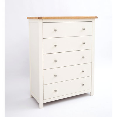 Soraya 90 cm W Chest of 5 Drawers